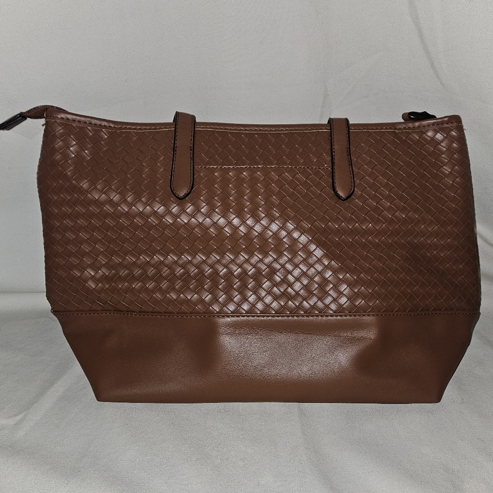Brown Woven Tote Bag & Wallet - Picture 2 of 6